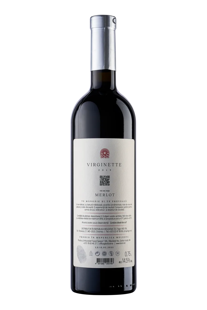 Land of Basarabia Virginette, Merlot,  sec roșu,  0.75 L