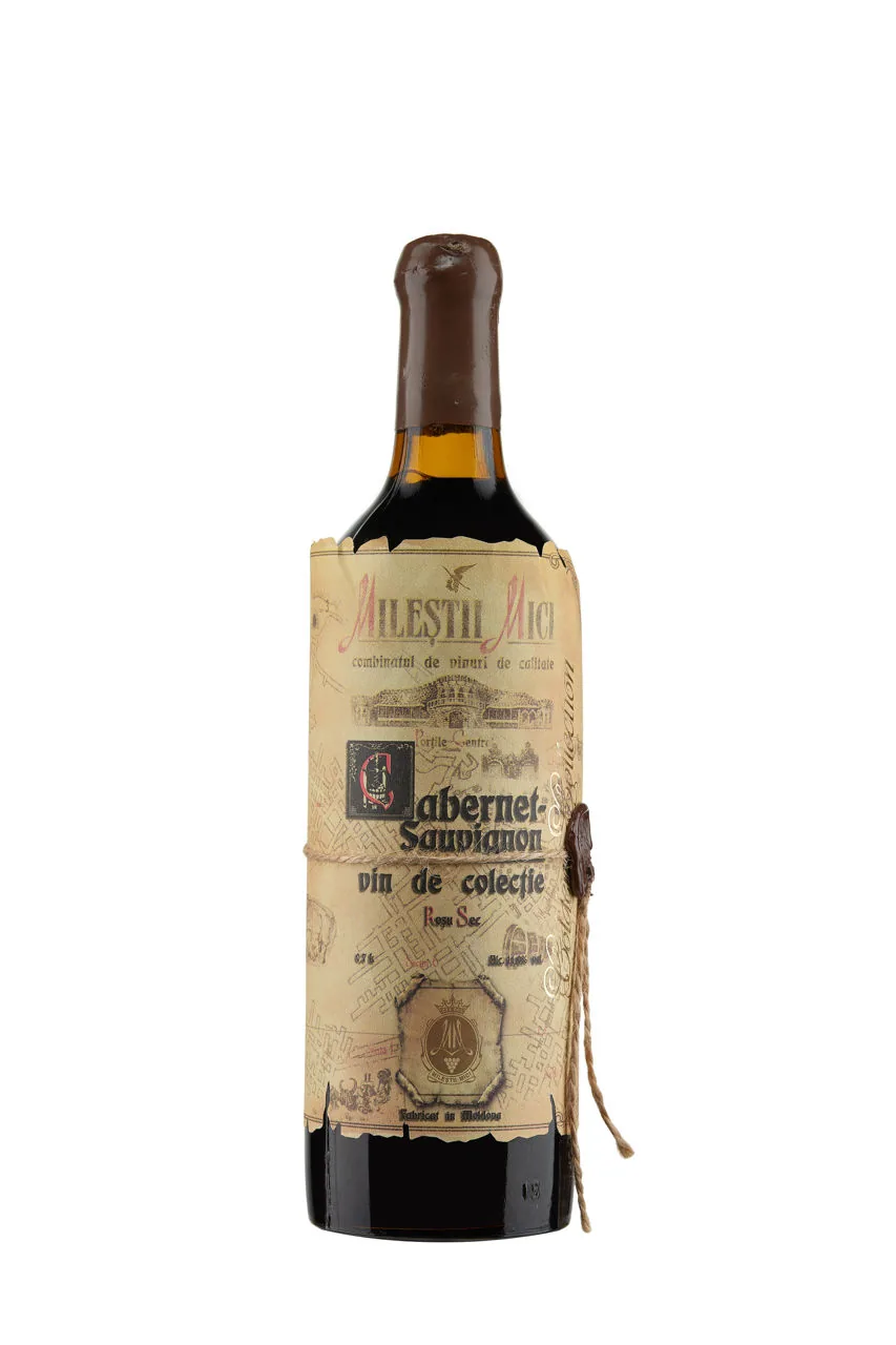 Mileștii Mici Cabernet-Sauvignon col.1987/2001, коллекционное красное сухое вино, 0,7 л