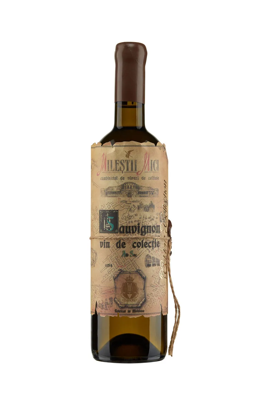 Mileștii Mici Sauvignon collection 2013/2015, коллекционное сухое белое вино, 0,75 л