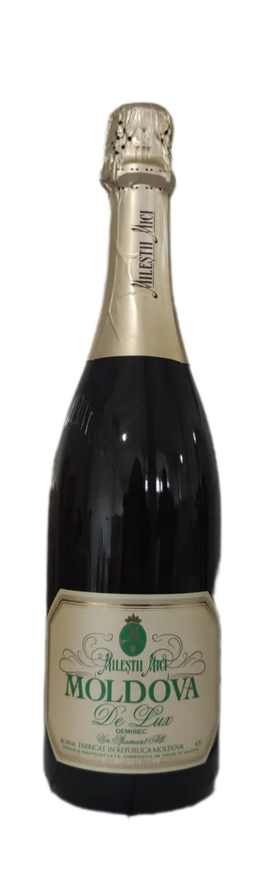 Mileștii Mici  Moldova de Lux, вино игристое белое полусухое, 0,75 л