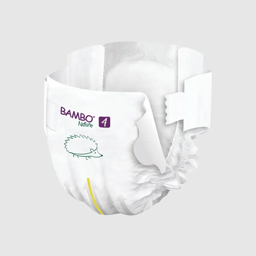 Set Scutece Bambo Nature 4  (7-14 kg), 96buc  (2x48buc)