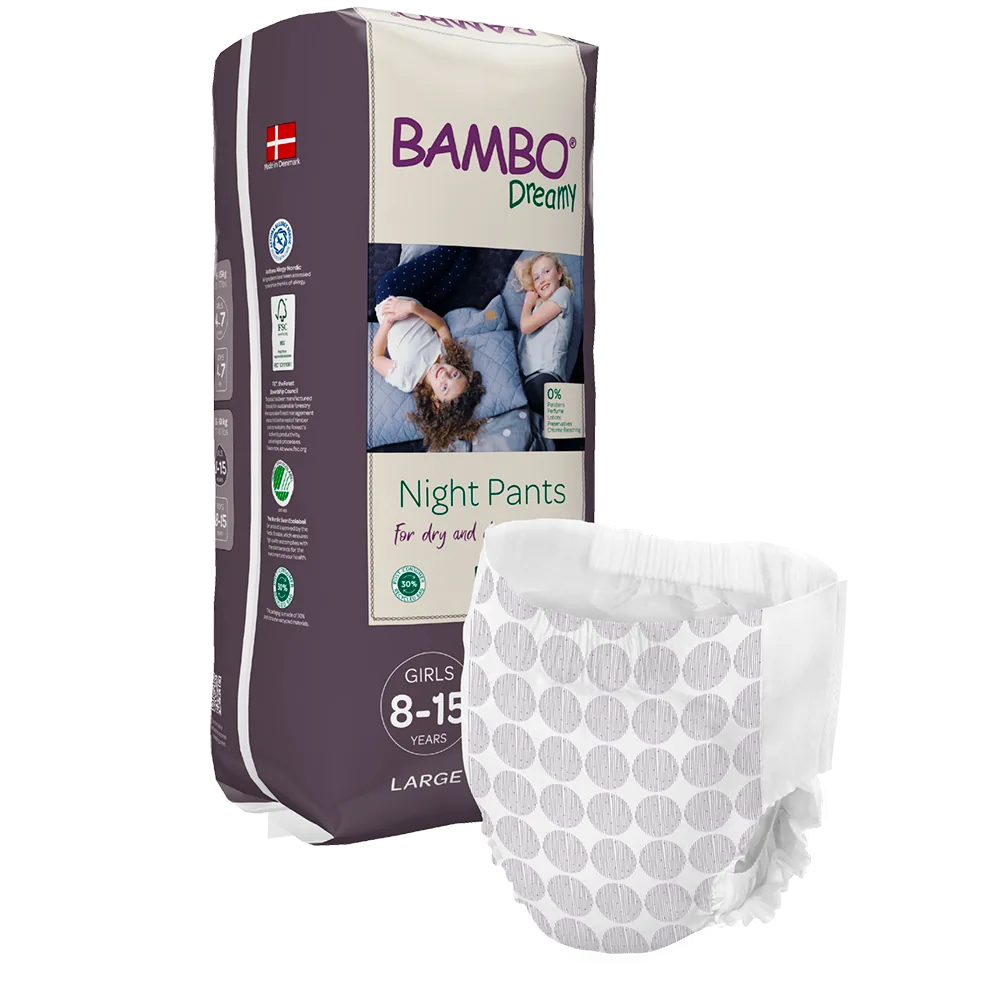 Scutec-chiloțel pentru fetiță Bambo Dreamy Night  8-15 ani, 35-50 kg, 10 buc