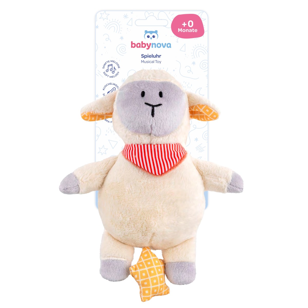 ”Baby-Nova” Jucărie muzicală, 0 luni+, fără BPA, 1buc. (31246)