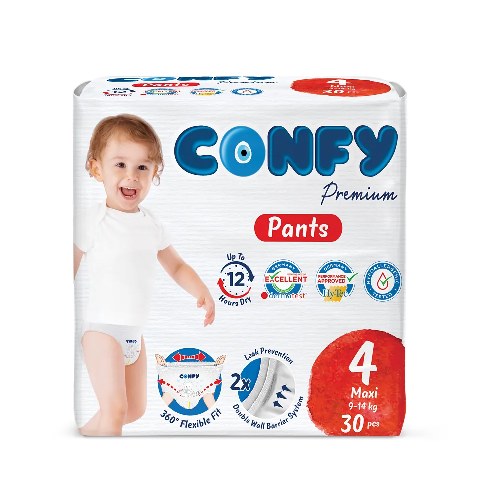 Scutece-chiloțel pentru copii Confy Premium Pants Nr.4 MAXI, 30 buc.