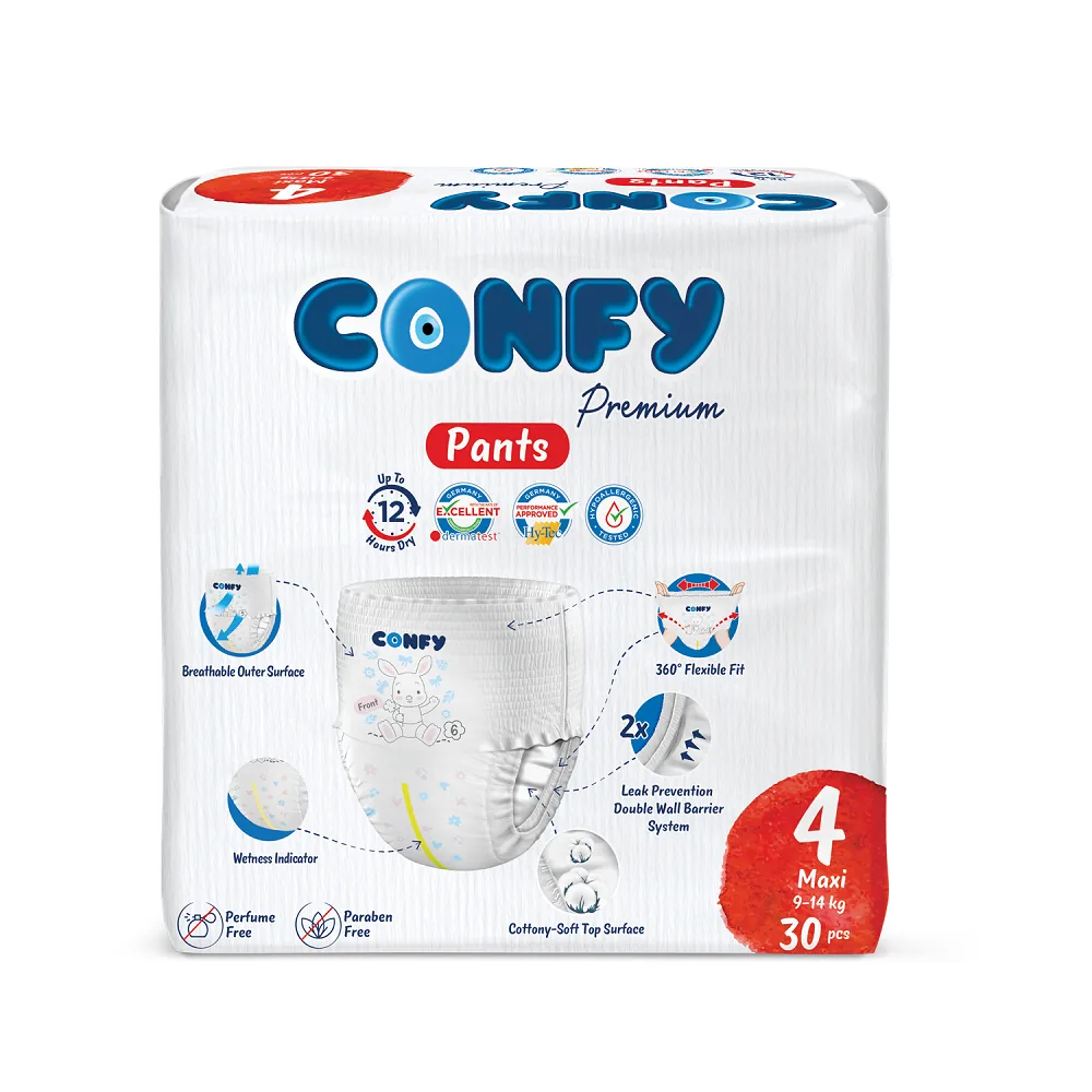 Scutece-chiloțel pentru copii Confy Premium Pants Nr.4 MAXI, 30 buc.