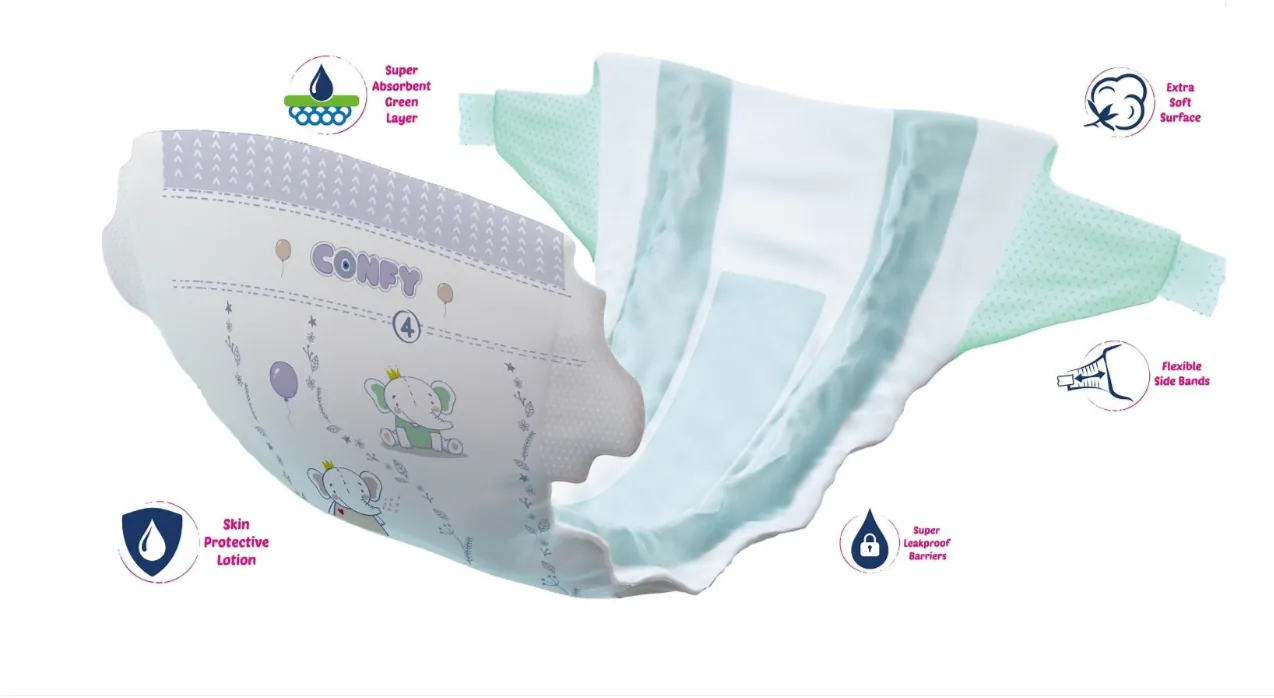 Scutece pentru copii Confy Premium ECO Nr.6 Extralarge, (16+ kg),  24 buc.