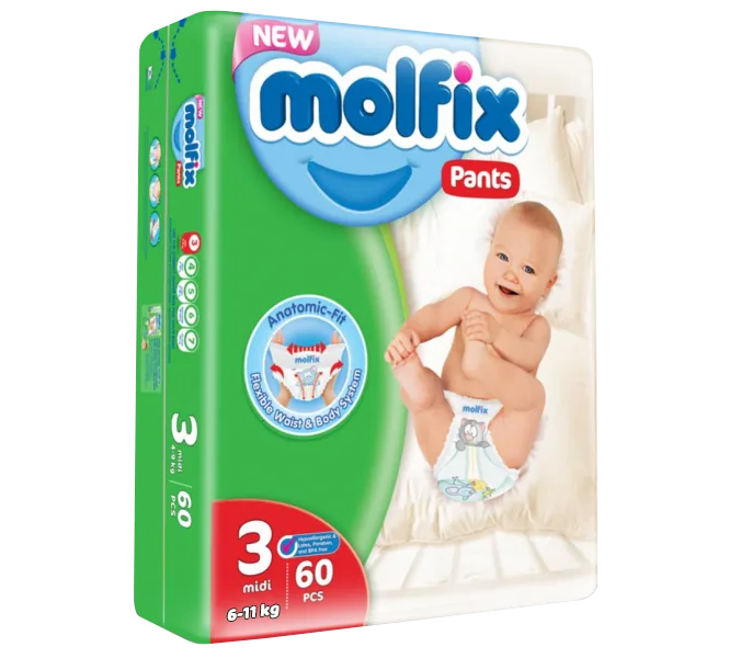 Трусики Molfix 3 3D (6-11 кг), 60 шт.
