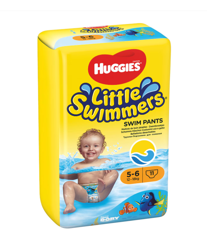 Подгузники для плавания Huggies Little Swimmers  5-6  (12-18 kg),  11 шт.