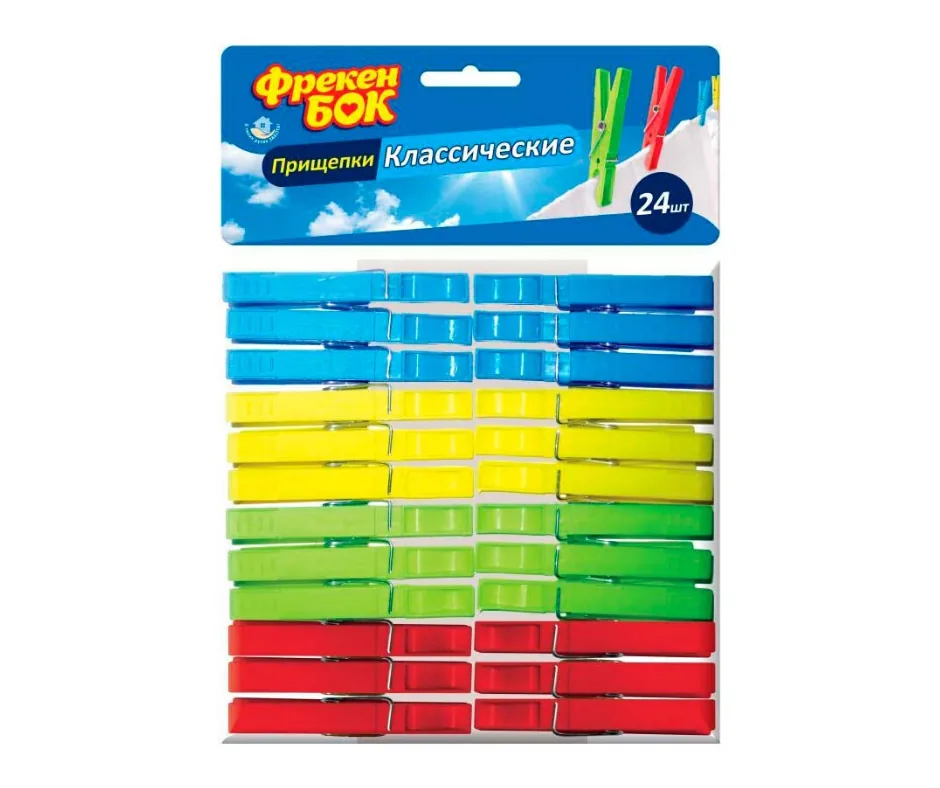 Cleşte din plastic pentru rufe Freken Bok, 24 buc. 