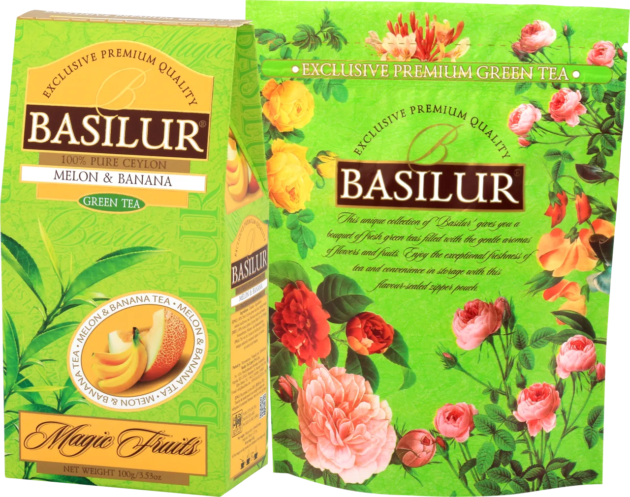 Зеленый чай Basilur Magic Fruits, Melon & Banana, 100 г
