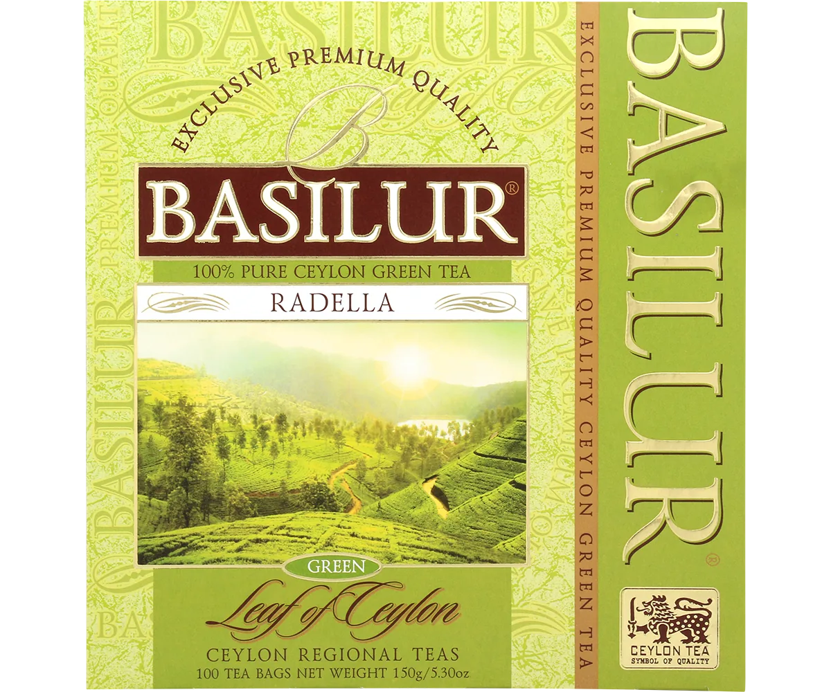 Ceai verde  Basilur Leaf of Ceylon  RADELLA GREEN  100*1,5g
