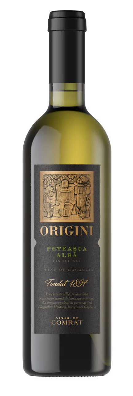 Vinuri de Comrat Origini "Feteasca Albă"  sec alb,  0.75 L