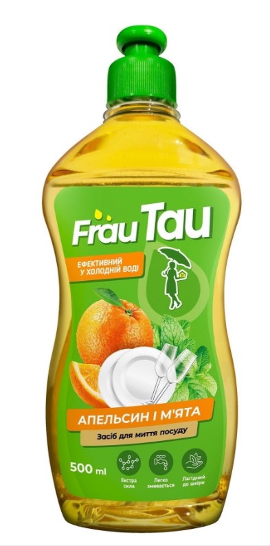Frau Tau Soluție spălare vase Portocală și Mentă 500ml
