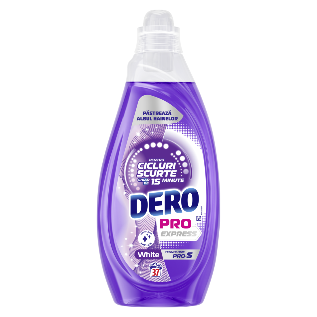 Detergent Gel pentru spalare automata Dero PRO Express White 1.480L (37 spalari)