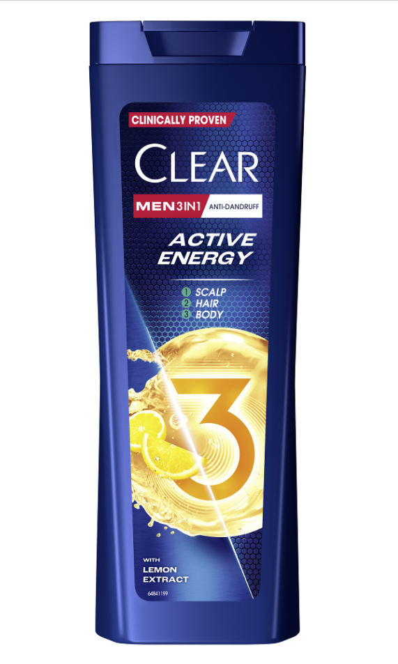 Clear  Шампунь для мужчин Active Energy 3in1  360 мл