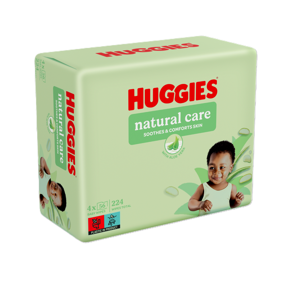 Влажные салфетки Huggies Natural Care, 4 x 56 шт