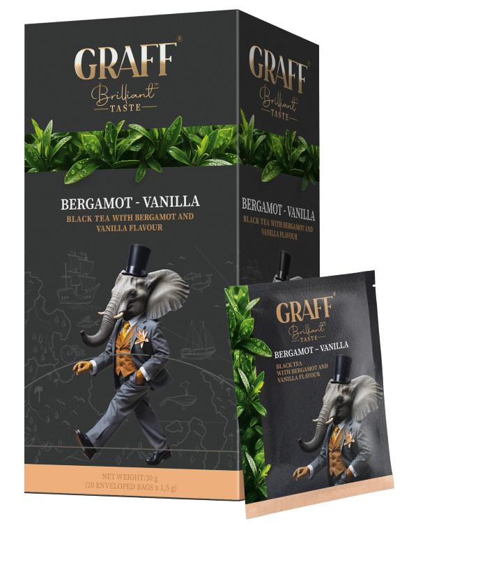 GRAFF Bergamot-Vanilla, ceai negru, 20 pac