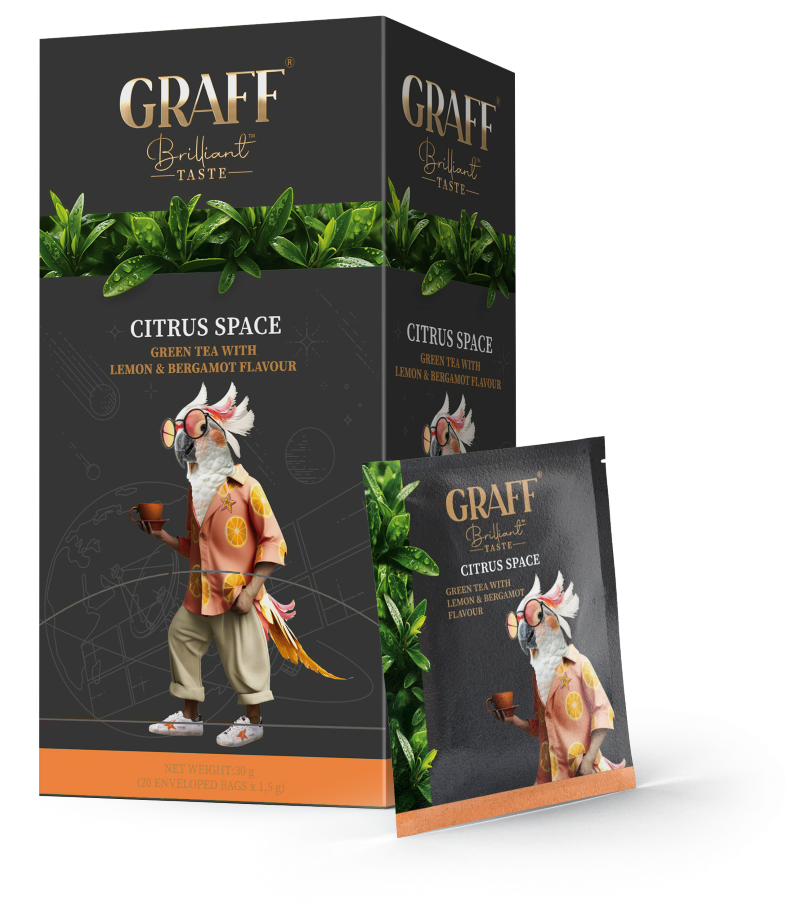 GRAFF Citrus space, ceai verde, 20 pac