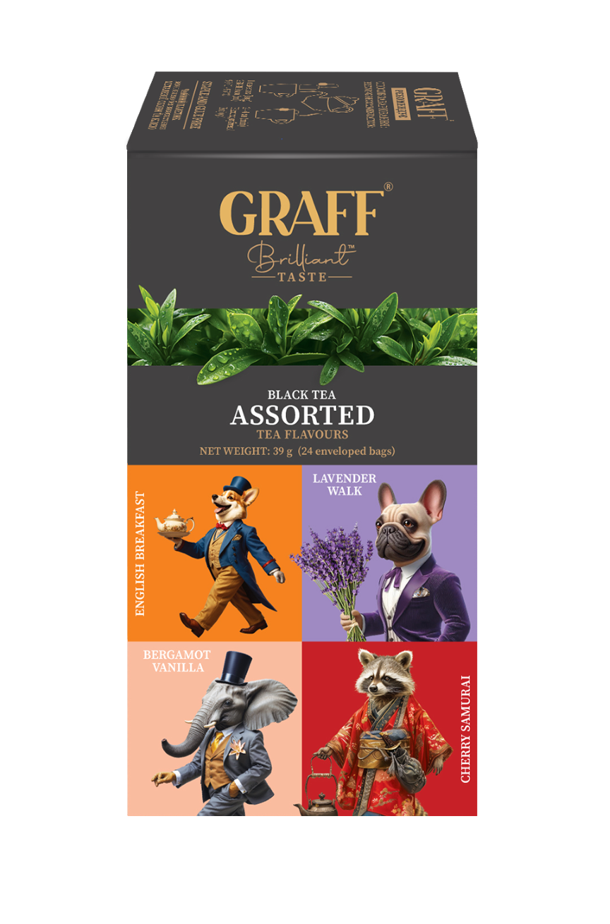 GRAFF Assorted tea flavors, ceai negru, 39g