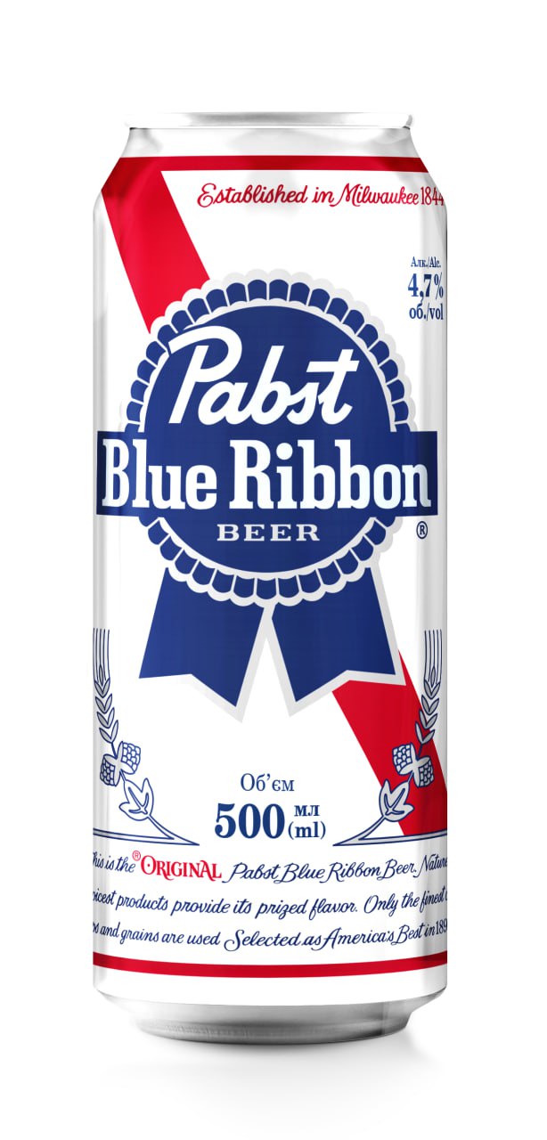 Pabst Blue Ribbon, 4,7%, doza 0,5L