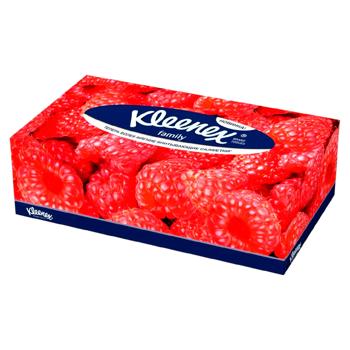 Салфетки в коробке Kleenex Family, 150 шт, двухслойные