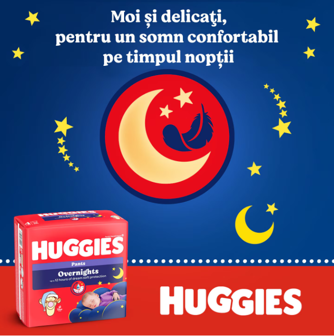 SET 2 BUC. x Huggies Overnights Pants  6  (15-25 kg)  22 buc.