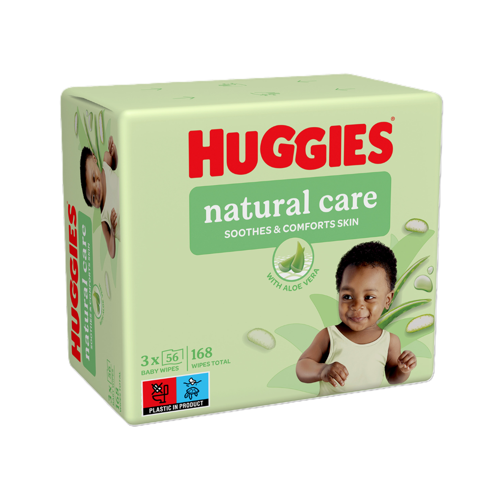 Şerveţele umede Huggies Natural Care, 3 x 56 buc