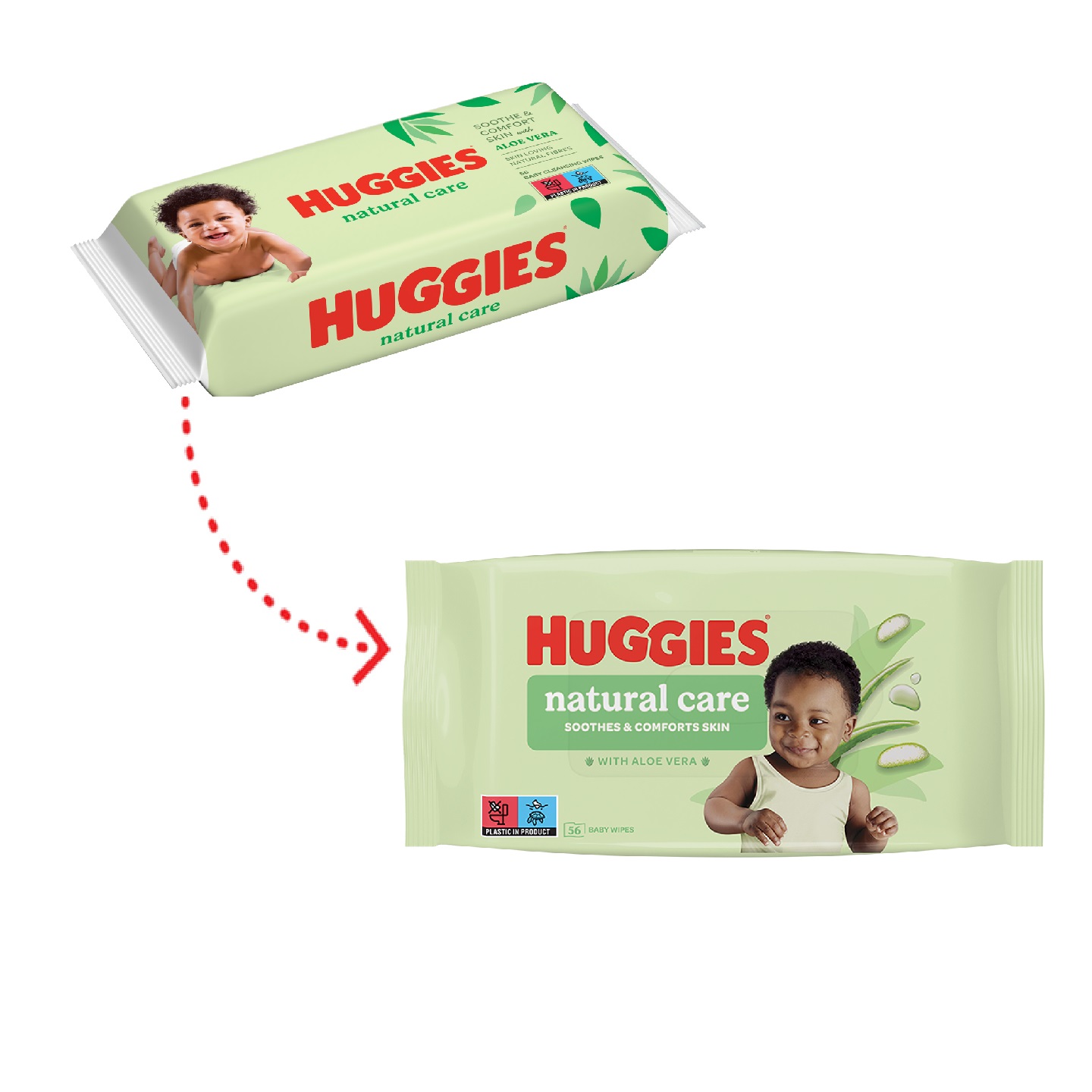 Şerveţele umede Huggies Natural Care, 3 x 56 buc
