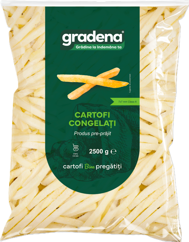 GRADENA Cartofi congelați 7x7mm, 2,5kg