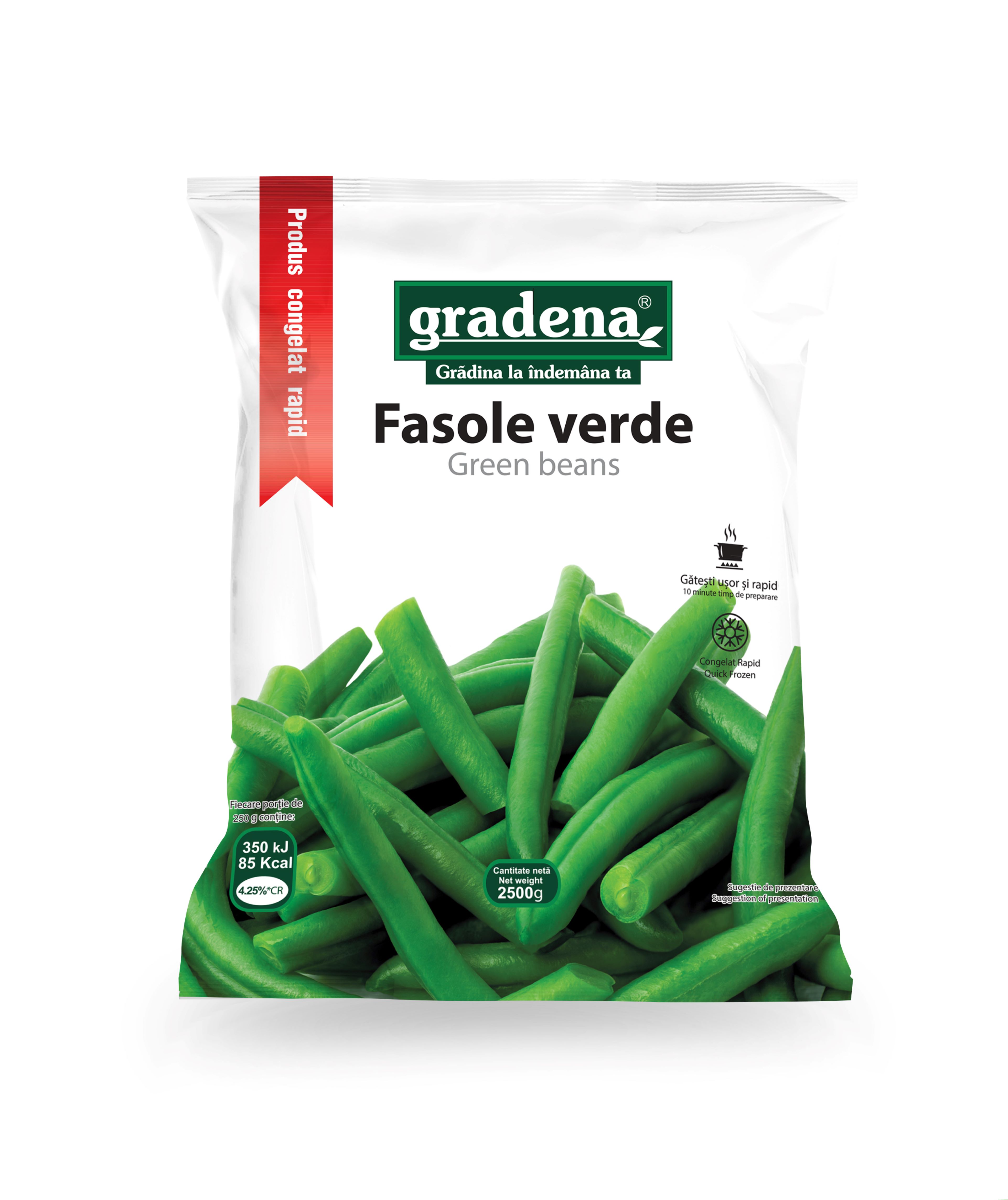 GRADENA Нарезанная зеленая фасоль, 2,5 кг