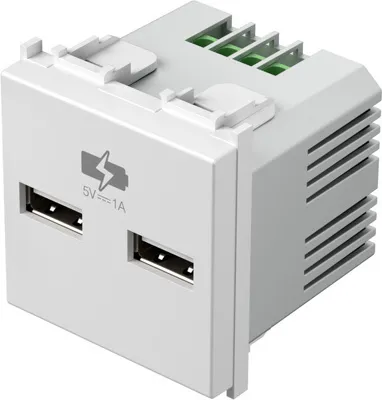 Priza USB 5V 1A 2M alba(EM65PW-U)