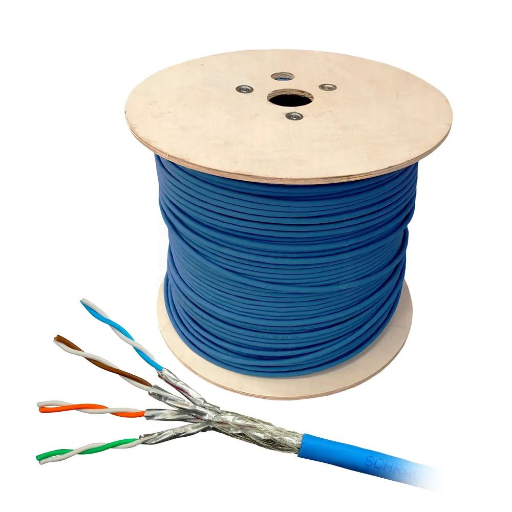 Cablu S/FTP Cat.7, 4x2xAWG23/1,1000Mhz, LS0H,Dca, albastru