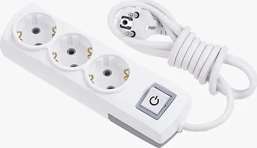 Удлинитель 3 розетки SCHUKO + выключатель (3 м)