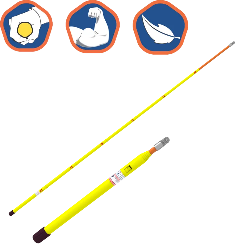 Bara telescopica dielectrica 9m, hexagonala