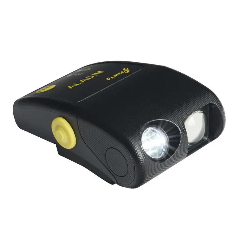 Indicator de tensiune pe casca cu lanterna ALADIN