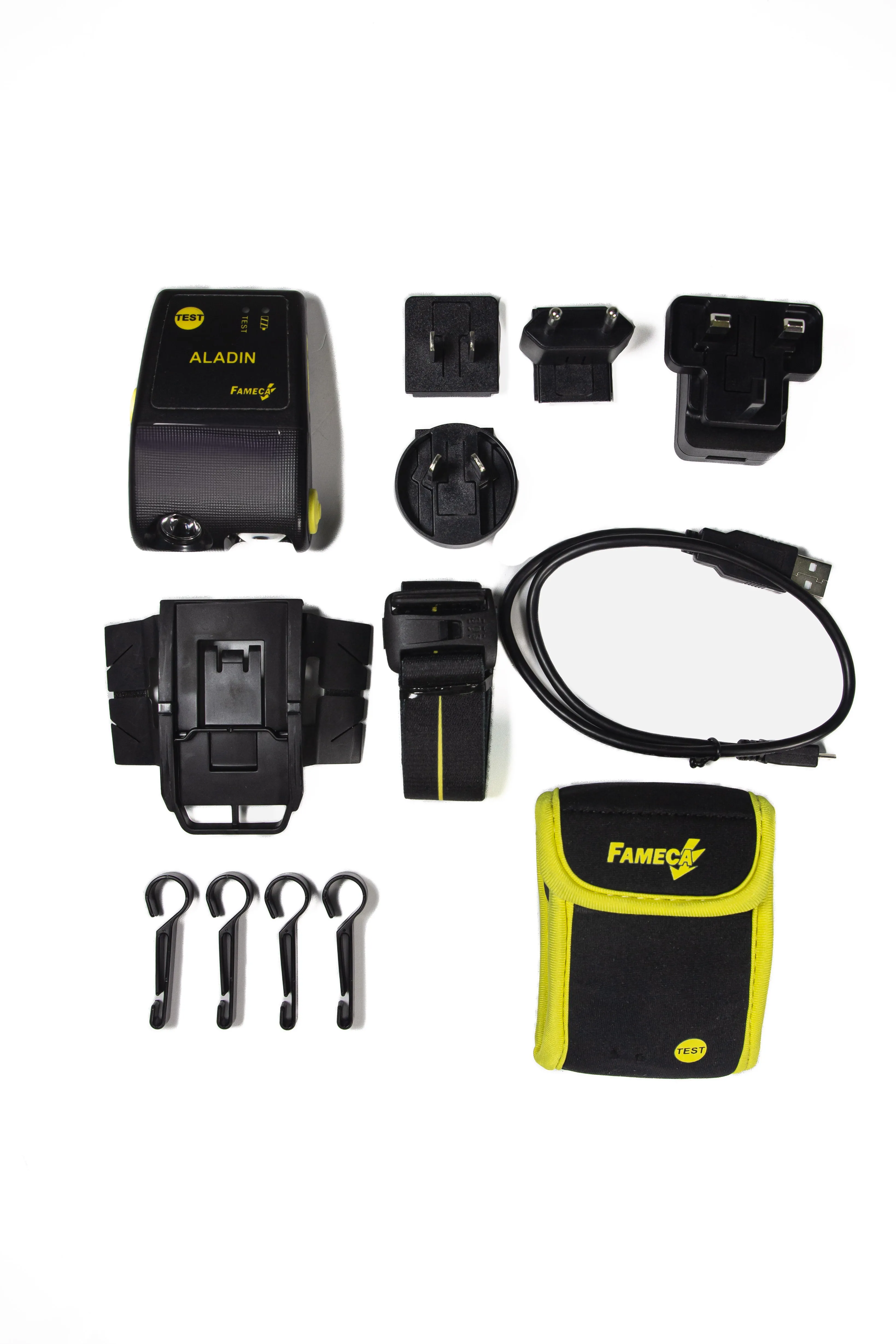 Indicator de tensiune pe casca cu lanterna ALADIN