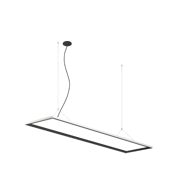 Skyler SDI-A RF 6600lm 62+45 W 840/RGB 1572x367 mm DALI-DS black/white+susp STR 1.5m +white cup 