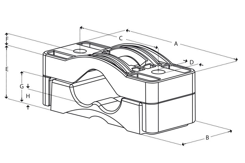Clema p/u cablu triplu 3x38-51