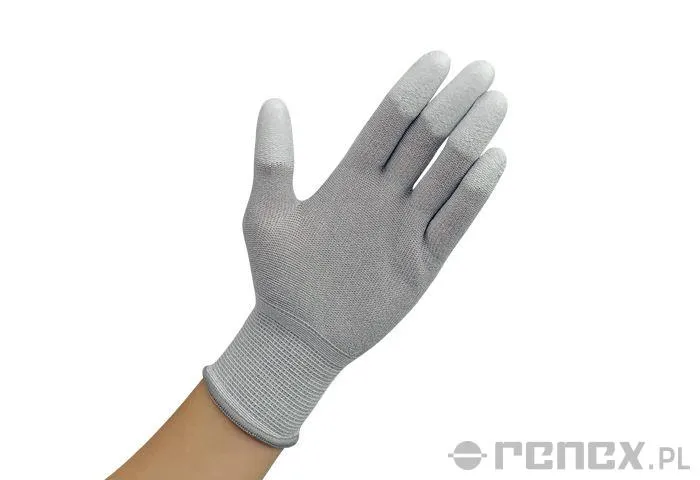 Manusi antistatice cu acoperire antiderapanta pe virf. degetelor mar.XL 