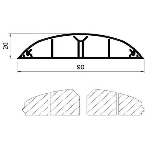 Canal cablu de sol 90x20(APP)40m/cut