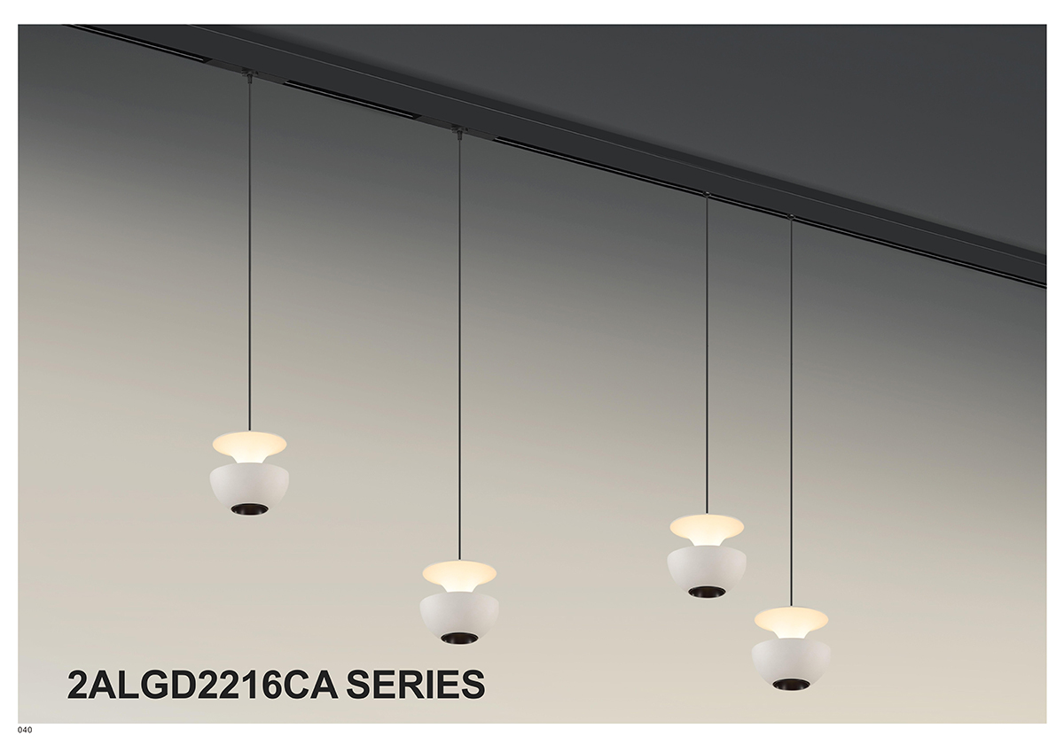 Corp iluminat LED pendant 6W 3000K halfmoon Black 2ALGD2216CA-6W BLK