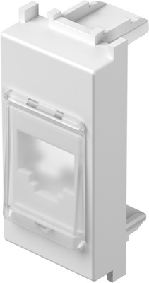 Fatada RJ45/RJ11 1M alb  (KM35PW-P)