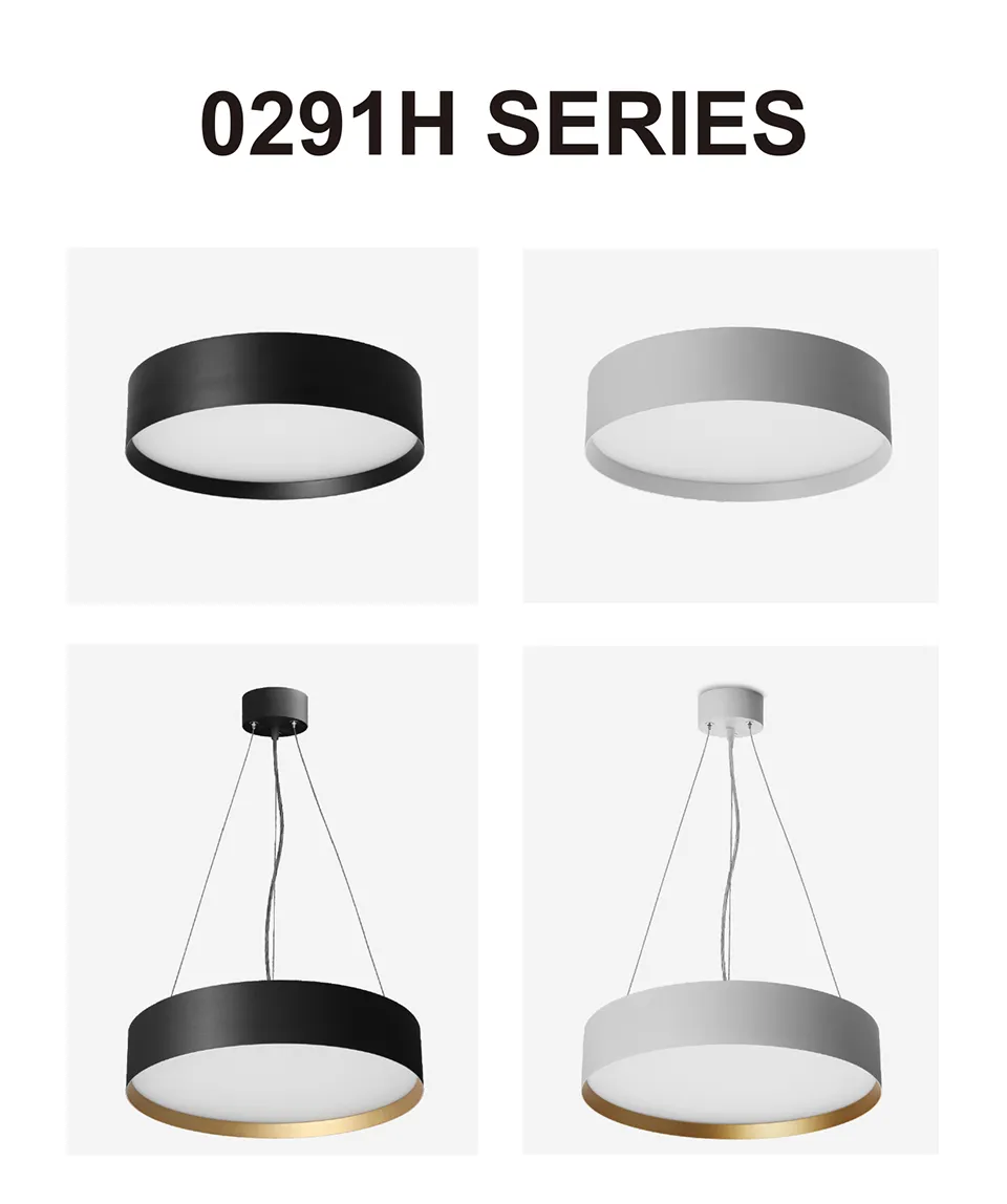 Led Round luminaires white 80W Size H:65mm