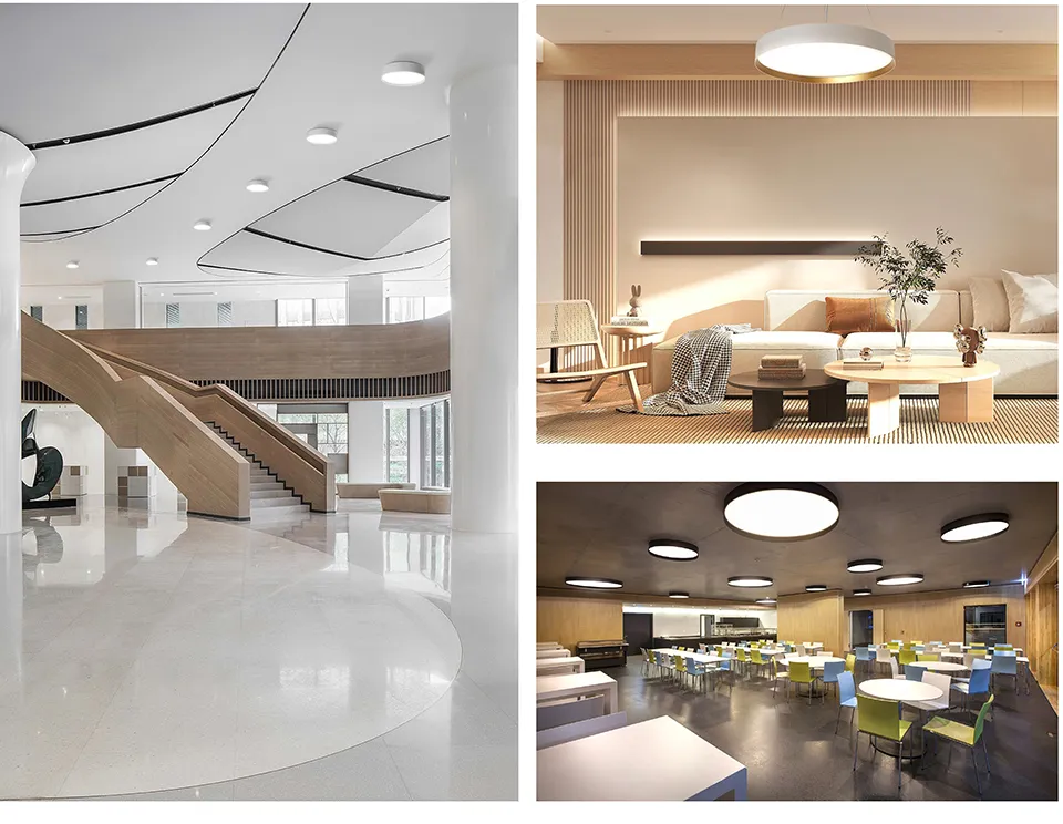 Led Round luminaires white 80W Size H:65mm