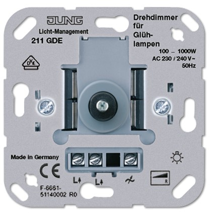 211GDE Роторный диммер с нажимным включением