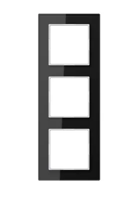 AC583GLSW Rama decor 3 locuri sticla, negru