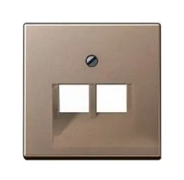 A569-2BFPLUAMO Двойная лицевая панель для интернет-розетки RJ45, мокко