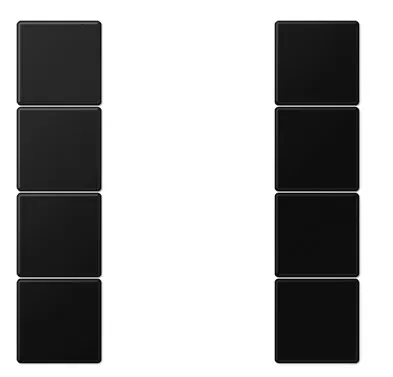 LS504TSASWM Set clape p-u modul KNX 4 grupe, negru mat