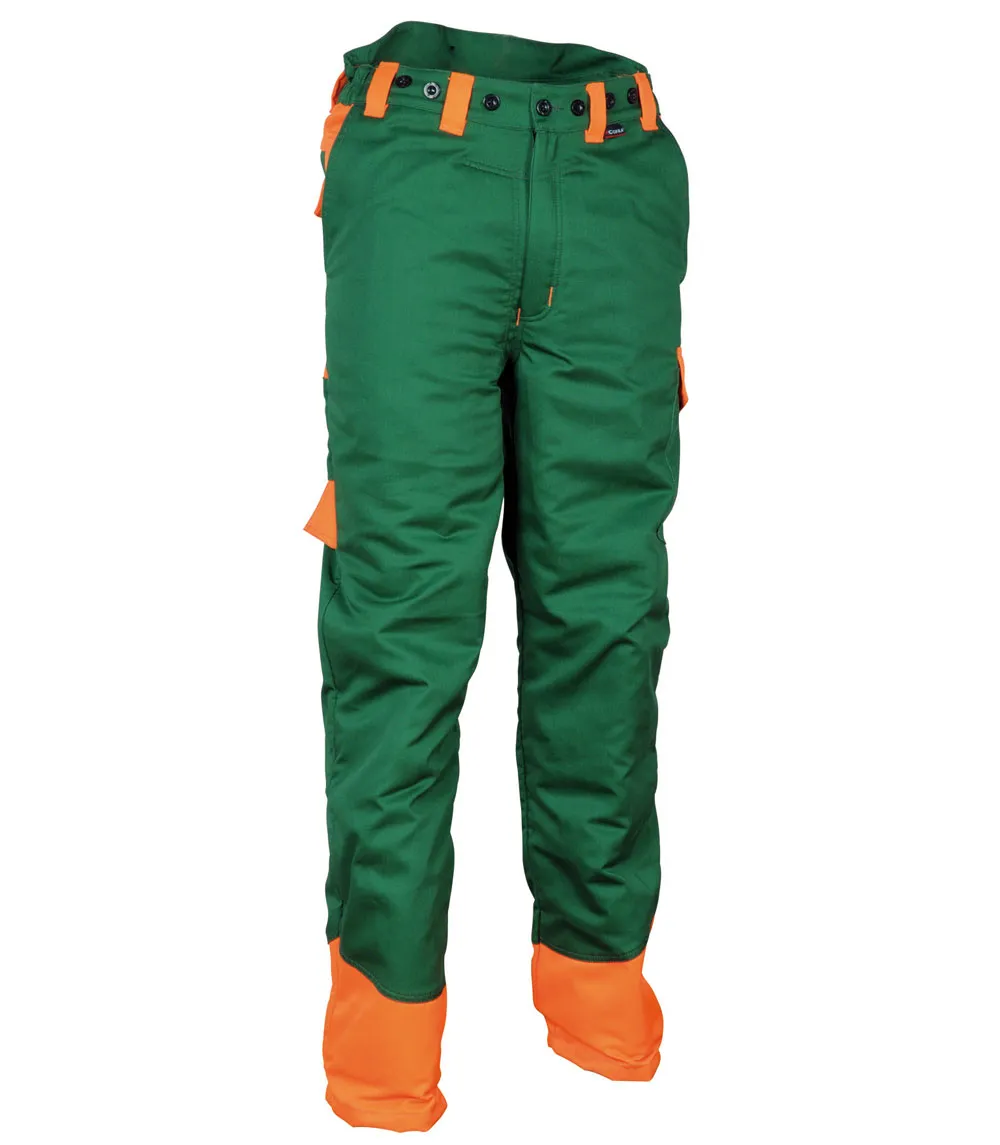 Pantaloni CHAIN STOP (08 GREEN/ORANGE) p/u forestieri