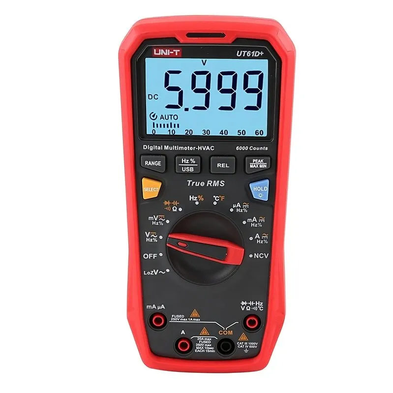 Цифровой мультиметр переменного/постоянного тока 1000 В/1000 В UT61D+